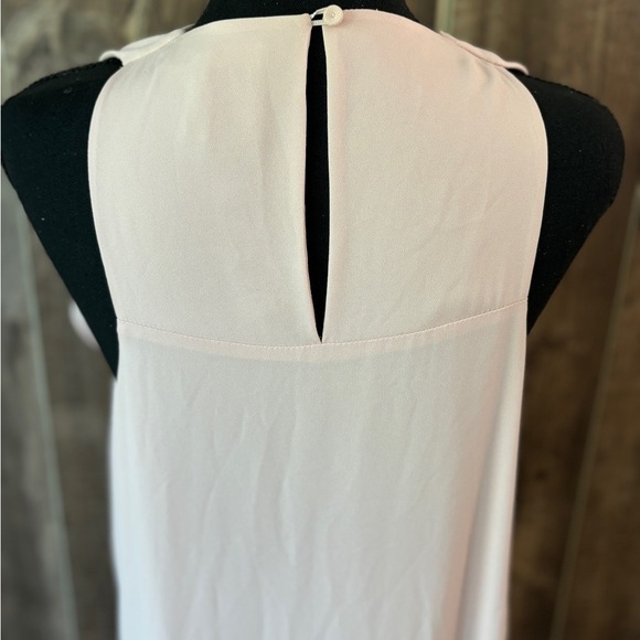 BCBGMaxAzria Dusty Pink Asymmetrical Ruffle Mini Dress Women's Size Medium - Picture 9 of 15